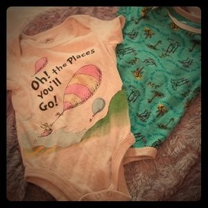 Two Dr. Seuss Onesies